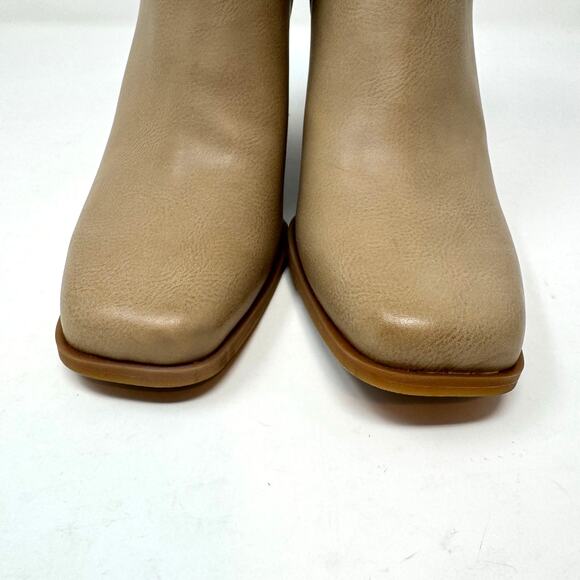 KORKS Kork-Ease Oliana Wedge Ankle Boots Booties 7.5 Bone Beige Faux Leather - Picture 4 of 8